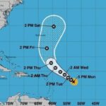 El huracán Sam vuelve a fortalecerse lejos de la costa y avanza hacia el noroeste
