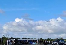 Accidente de tránsito en la Autovía el Coral una unidad de transporte APTPRA y un Camión de Cerveza